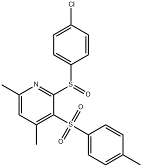 2-[(4-CHLOROPHENYL)SULFINYL]-4,6-DIMETHYL-3-PYRIDINYL 4-METHYLPHENYL SULFONE Struktur