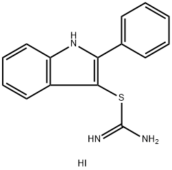 2-PHENYL-1H-INDOL-3-YL IMIDOTHIOCARBAMATE HYDROIODIDE Struktur