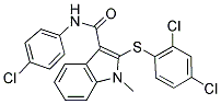 N-(4-CHLOROPHENYL)-2-[(2,4-DICHLOROPHENYL)SULFANYL]-1-METHYL-1H-INDOLE-3-CARBOXAMIDE Struktur