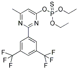 O-(2-[3,5-BIS(TRIFLUOROMETHYL)PHENYL]-6-METHYLPYRIMIDIN-4-YL) O,O-DIETHYL PHOSPHOTHIOATE Struktur