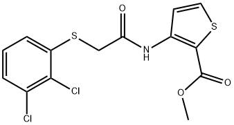 METHYL 3-((2-[(2,3-DICHLOROPHENYL)SULFANYL]ACETYL)AMINO)-2-THIOPHENECARBOXYLATE Struktur