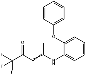 1,1,1-TRIFLUORO-4-(2-PHENOXYANILINO)-3-PENTEN-2-ONE Structure