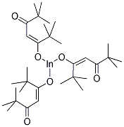 TRIS(2,2,6,6-TETRAMETHYL-3,5-HEPTANE-DIONATO)INDIUM Struktur