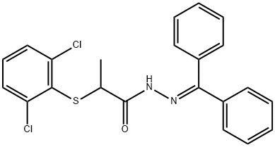 2-[(2,6-DICHLOROPHENYL)SULFANYL]-N'-(DIPHENYLMETHYLENE)PROPANOHYDRAZIDE Struktur