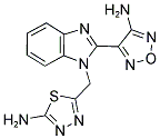 4-{1-[(5-AMINO-1,3,4-THIADIAZOL-2-YL)METHYL]-1H-BENZIMIDAZOL-2-YL}-1,2,5-OXADIAZOL-3-AMINE Struktur