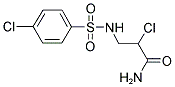 2-CHLORO-3-(4-CHLORO-BENZENESULFONYLAMINO)-PROPIONAMIDE Struktur