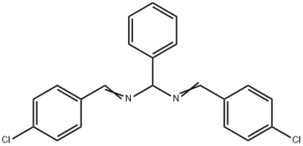 N,N'-BIS-(4-CHLOROBENZYLIDENE)-C-PHENYLMETHANEDIAMINE Struktur