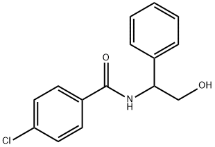 4-CHLORO-N-(2-HYDROXY-1-PHENYLETHYL)BENZENECARBOXAMIDE Struktur