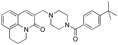 N-(4-TERT-BUTYLBENZOYL)-N'-[(2,3-DIHYDRO-5-OXO-(1H,5H)-BENZO[IJ]QUINOLIZIN-6-YL)METHYL]PIPERAZINE Struktur