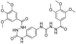 (3,4,5-TRIMETHOXYPHENYL)-N-(((4-((((3,4,5-TRIMETHOXYPHENYL)CARBONYLAMINO)AMINO)CARBONYLAMINO)PHENYL)AMINO)CARBONYLAMINO)FORMAMIDE Struktur