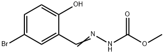 METHYL 2-[(E)-(5-BROMO-2-HYDROXYPHENYL)METHYLIDENE]-1-HYDRAZINECARBOXYLATE Struktur