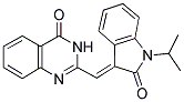 2-[(E)-(1-ISOPROPYL-2-OXO-1,2-DIHYDRO-3H-INDOL-3-YLIDENE)METHYL]QUINAZOLIN-4(3H)-ONE Struktur