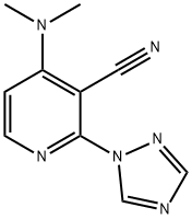 4-(DIMETHYLAMINO)-2-(1H-1,2,4-TRIAZOL-1-YL)NICOTINONITRILE Struktur