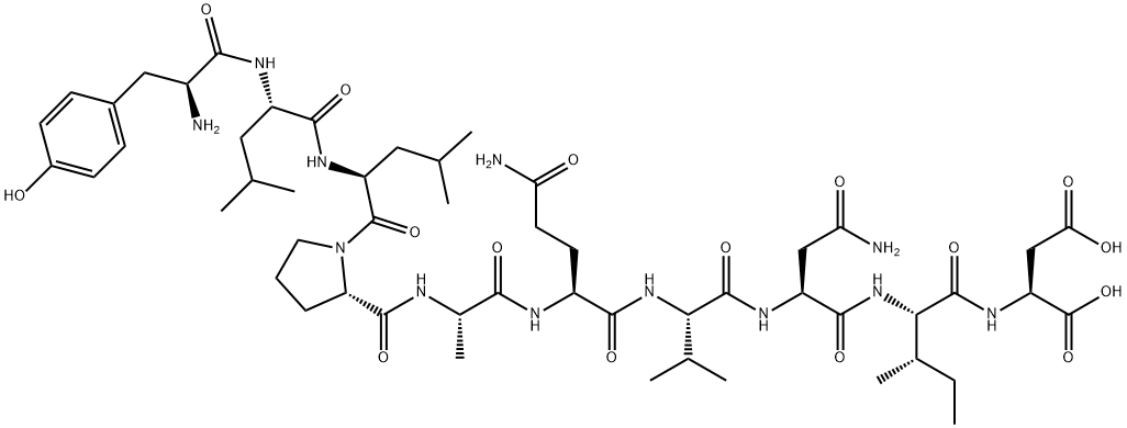 H-TYR-LEU-LEU-PRO-ALA-GLN-VAL-ASN-ILE-ASP-OH Struktur