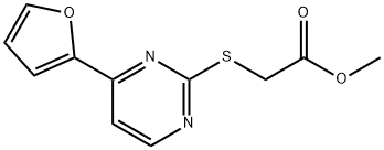 METHYL 2-([4-(2-FURYL)-2-PYRIMIDINYL]SULFANYL)ACETATE Struktur