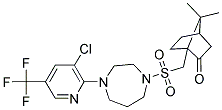 1-(((4-(3-CHLORO-5-(TRIFLUOROMETHYL)(2-PYRIDYL))(1,4-DIAZAPERHYDROEPINYL))SULFONYL)METHYL)-7,7-DIMETHYLBICYCLO[2.2.1]HEPTAN-2-ONE Struktur