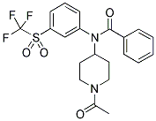 N-(1-ACETYLPIPERIDIN-4-YL)-N-[3-[(TRIFLUOROMETHYL)SULPHONYL]PHENYL]BENZAMIDE Struktur