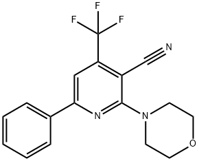 2-MORPHOLINO-6-PHENYL-4-(TRIFLUOROMETHYL)NICOTINONITRILE Struktur