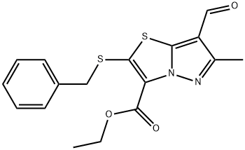 ETHYL 2-(BENZYLSULFANYL)-7-FORMYL-6-METHYLPYRAZOLO[5,1-B][1,3]THIAZOLE-3-CARBOXYLATE price.