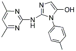 2-[(4,6-DIMETHYLPYRIMIDIN-2-YL)AMINO]-1-(4-METHYLPHENYL)-1H-IMIDAZOL-5-OL Struktur