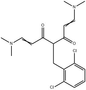 (1Z,6E)-4-(2,6-DICHLOROBENZYL)-1,7-BIS(DIMETHYLAMINO)-1,6-HEPTADIENE-3,5-DIONE Struktur