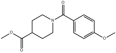 METHYL 1-(4-METHOXYBENZOYL)-4-PIPERIDINECARBOXYLATE Struktur