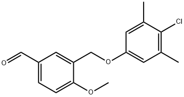 3-(4-CHLORO-3,5-DIMETHYL-PHENOXYMETHYL)-4-METHOXY-BENZALDEHYDE Struktur