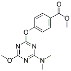 METHYL 4-{[4-(DIMETHYLAMINO)-6-METHOXY-1,3,5-TRIAZIN-2-YL]OXY}BENZOATE Struktur