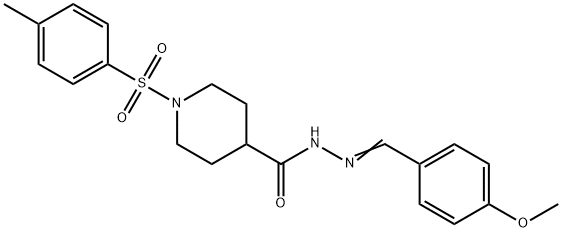 N'-[(E)-(4-METHOXYPHENYL)METHYLIDENE]-1-[(4-METHYLPHENYL)SULFONYL]-4-PIPERIDINECARBOHYDRAZIDE Struktur