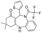 3,3-DIMETHYL-11-THIEN-2-YL-10-(TRIFLUOROACETYL)-2,3,4,5,10,11-HEXAHYDRO-1H-DIBENZO[B,E][1,4]DIAZEPIN-1-ONE Struktur