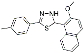 2-(2-METHOXY-1-NAPHTHYL)-5-(4-METHYLPHENYL)-2,3-DIHYDRO-1,3,4-THIADIAZOLE Struktur