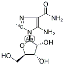 5-AMINOIMIDAZOLE-4-CARBOXAMIDE-1-BETA-D-RIBOFURANOSIDE, [2-14C]- Struktur