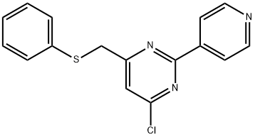 4-CHLORO-6-[(PHENYLSULFANYL)METHYL]-2-(4-PYRIDINYL)PYRIMIDINE Struktur