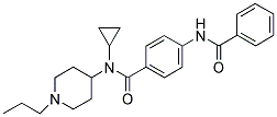 4-BENZAMIDO-N-CYCLOPROPYL-N-(1-PROPYLPIPERIDIN-4-YL)BENZAMIDE Struktur