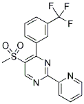 5-(METHYLSULPHONYL)-2-(PYRIDIN-2-YL)-4-[3-(TRIFLUOROMETHYL)PHENYL]PYRIMIDINE Struktur