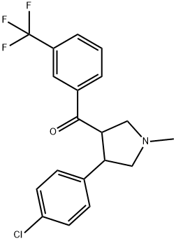 [4-(4-CHLOROPHENYL)-1-METHYLTETRAHYDRO-1H-PYRROL-3-YL][3-(TRIFLUOROMETHYL)PHENYL]METHANONE Struktur