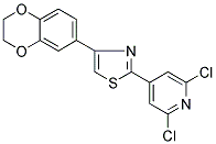 2,6-DICHLORO-4-[4-(2,3-DIHYDRO-1,4-BENZODIOXIN-6-YL)-1,3-THIAZOL-2-YL]PYRIDINE Struktur