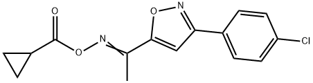 3-(4-CHLOROPHENYL)-5-([(CYCLOPROPYLCARBONYL)OXY]ETHANIMIDOYL)ISOXAZOLE Struktur