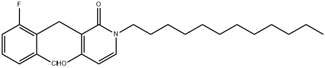 3-(2-CHLORO-6-FLUOROBENZYL)-1-DODECYL-4-HYDROXY-2(1H)-PYRIDINONE Struktur