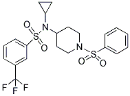 N-CYCLOPROPYL-N-[(PHENYLSULPHONYL)PIPERIDIN-4-YL]-3-(TRIFLUOROMETHYL)BENZENESULPHONAMIDE Struktur