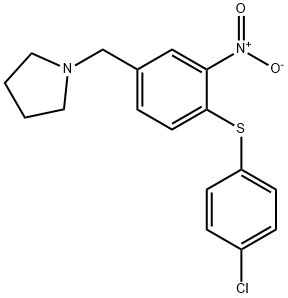 1-(4-[(4-CHLOROPHENYL)SULFANYL]-3-NITROBENZYL)PYRROLIDINE Struktur