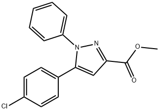 METHYL 5-(4-CHLOROPHENYL)-1-PHENYL-1H-PYRAZOLE-3-CARBOXYLATE Struktur