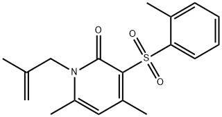 4,6-DIMETHYL-3-[(2-METHYLPHENYL)SULFONYL]-1-(2-METHYL-2-PROPENYL)-2(1H)-PYRIDINONE Struktur