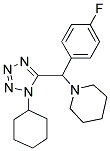 1-((1-CYCLOHEXYL-1H-TETRAZOL-5-YL)(4-FLUOROPHENYL)METHYL)PIPERIDINE Struktur