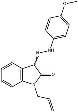 1-ALLYL-1H-INDOLE-2,3-DIONE 3-[N-(4-METHOXYPHENYL)HYDRAZONE] Struktur