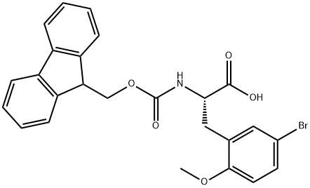 (S)-N-FMOC-(5-BROMO-2-METHOXYPHENYL)ALANINE Struktur