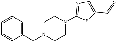 2-(4-BENZYLPIPERAZINO)-1,3-THIAZOLE-5-CARBALDEHYDE Struktur