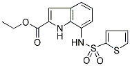 7-[[(THIOPHEN-2-YL)SULPHONYL]AMINO]INDOLE-2-CARBOXYLIC ACID, ETHYL ESTER Struktur