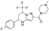 5-(4-FLUOROPHENYL)-2-[(4-METHYLPIPERAZIN-1-YL)CARBONYL]-7-(TRIFLUOROMETHYL)-4,5,6,7-TETRAHYDROPYRAZOLO[1,5-A]PYRIMIDINE Struktur