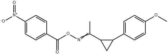 1-METHOXY-4-(2-([(4-NITROBENZOYL)OXY]ETHANIMIDOYL)CYCLOPROPYL)BENZENE Struktur